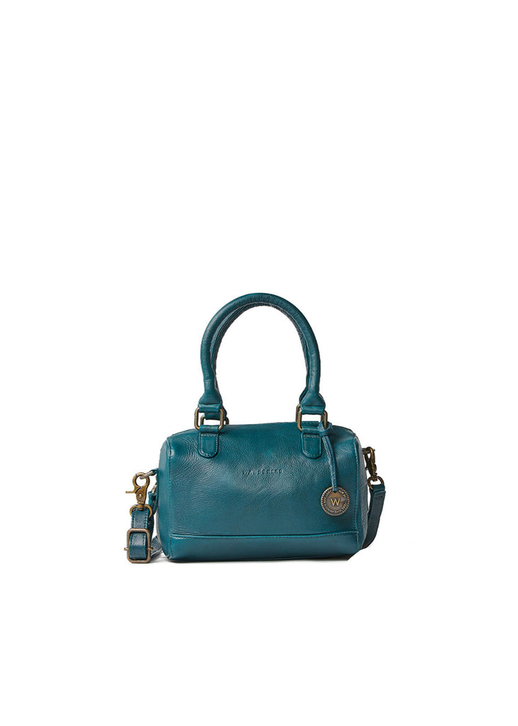 Harrods Mini Croc-Embossed Barrel Bag