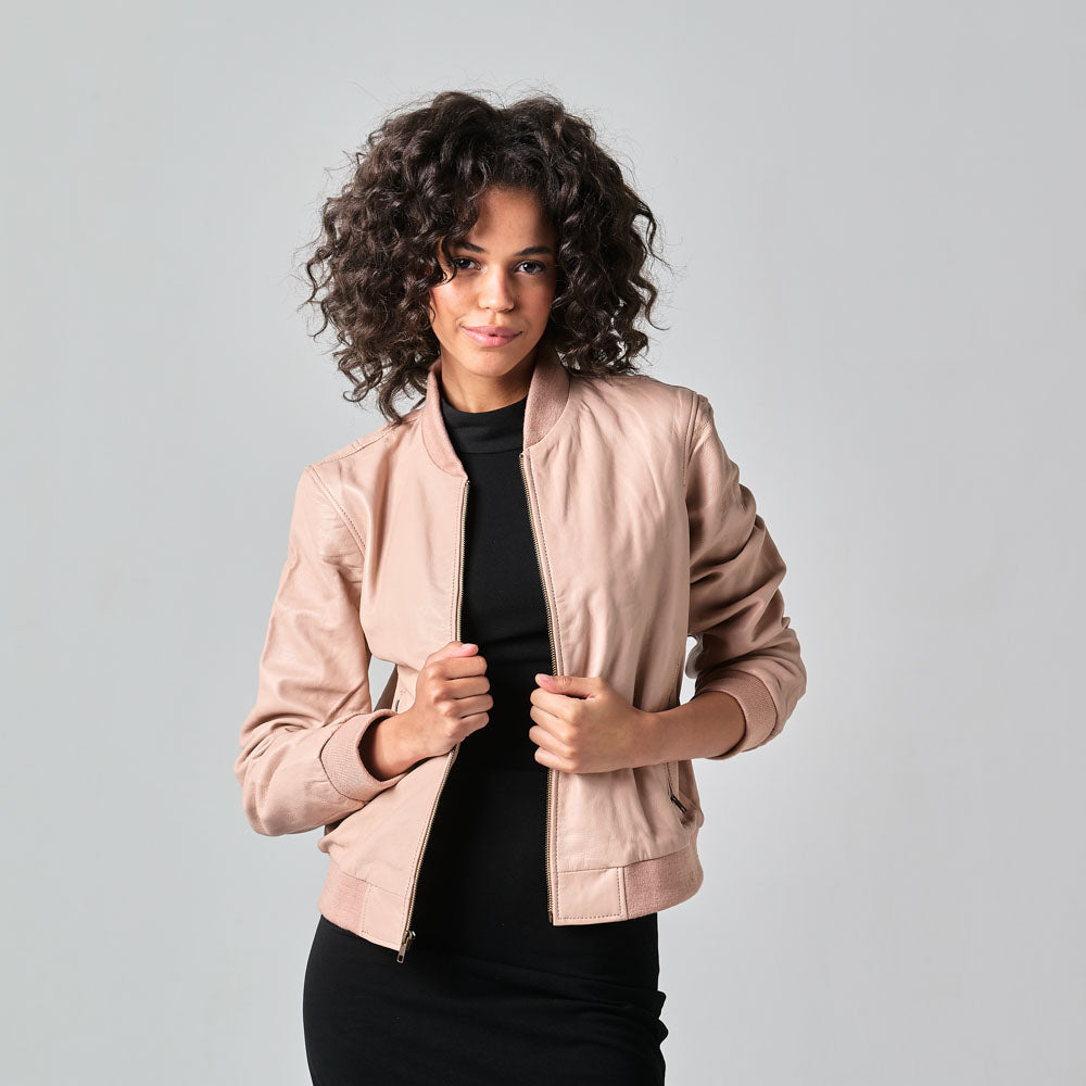 Blush clearance bomber jacket