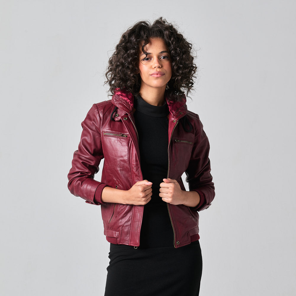 Ci sono faux leather womens clearance jacket