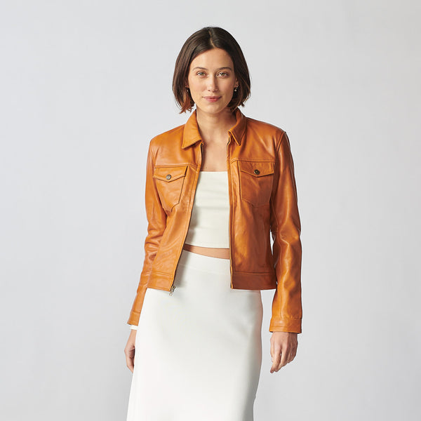 Donna Leather Jacket - La muse