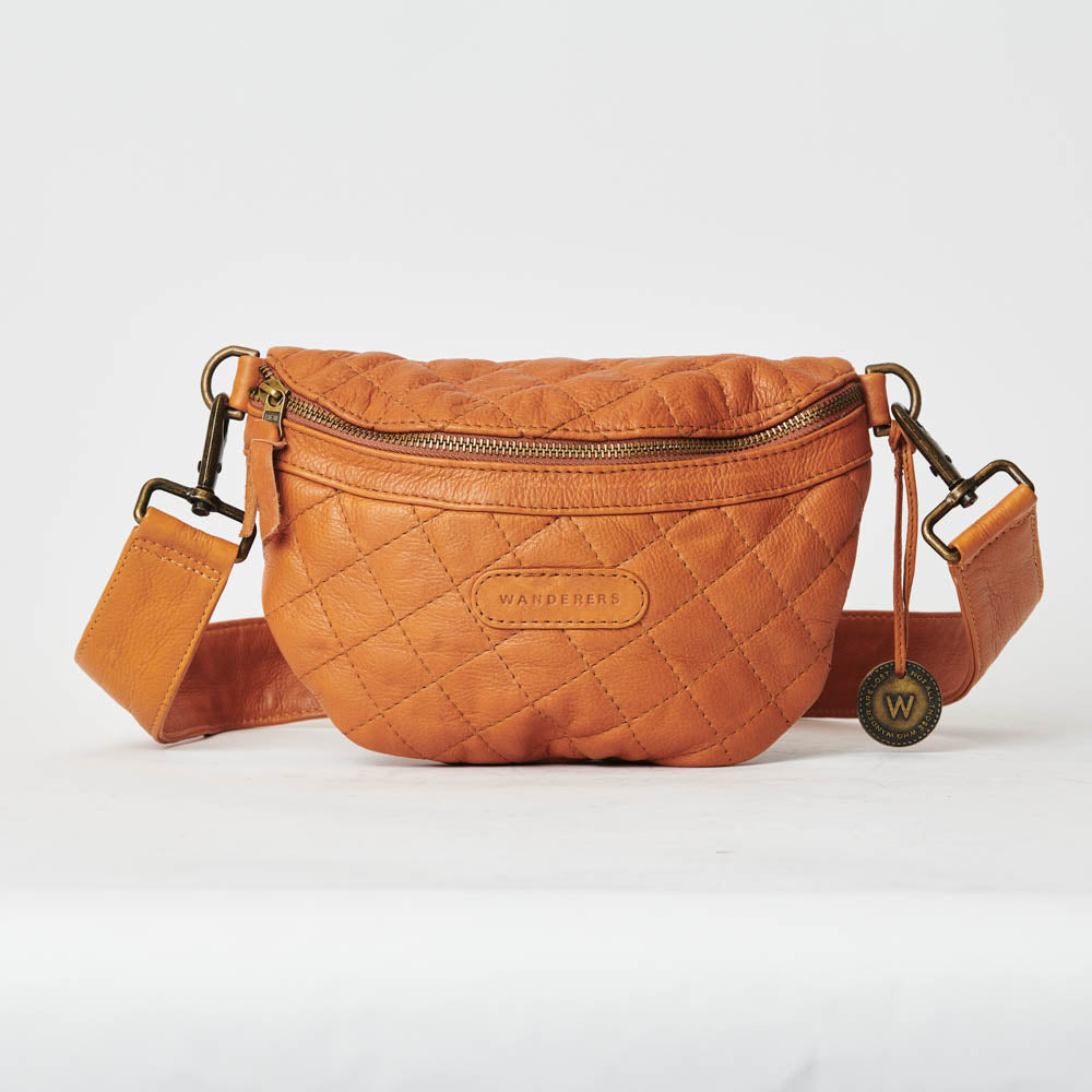 Quilted leather belt discount bag