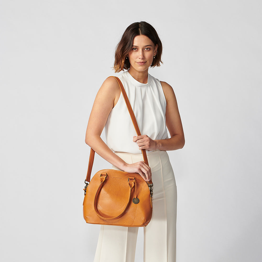 Tan satchel outlet handbag